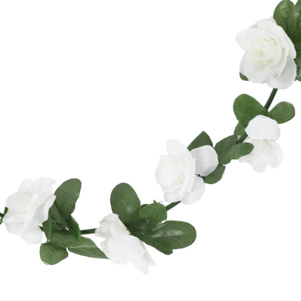Grinaldas de flores de Natal 6 pcs 240 cm branco M 5