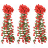 Grinaldas de flores de Natal 3 pcs 85 cm vermelho 1