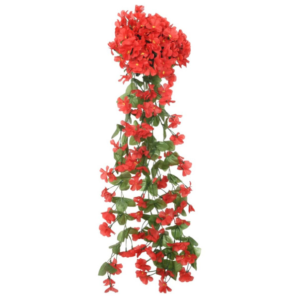 Guirnaldas de flores artificiales 3 uds rojo 85 cm M 2