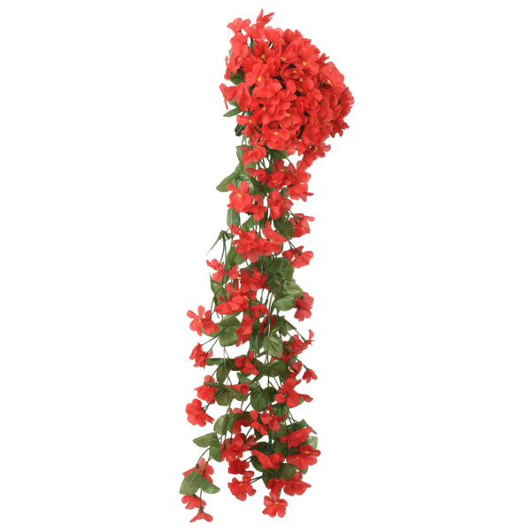 Guirnaldas de flores artificiales 3 uds rojo 85 cm M 3