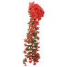 Guirnaldas de flores artificiales 3 uds rojo 85 cm 3