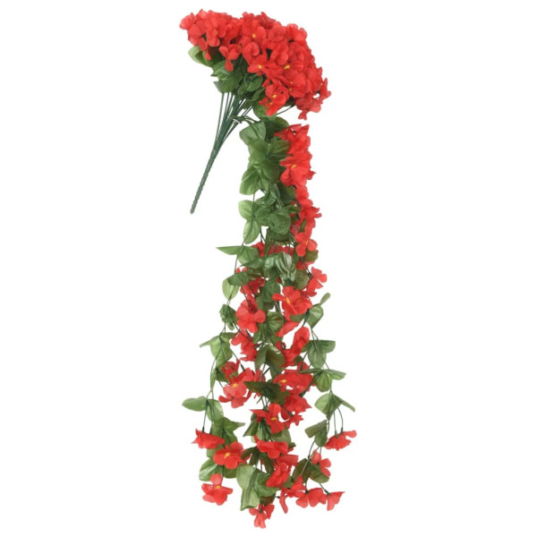 Grinaldas de flores de Natal 3 pcs 85 cm vermelho M 4
