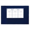 Parede lateral com janela p/ tenda de festas 2 pcs PE azul 3