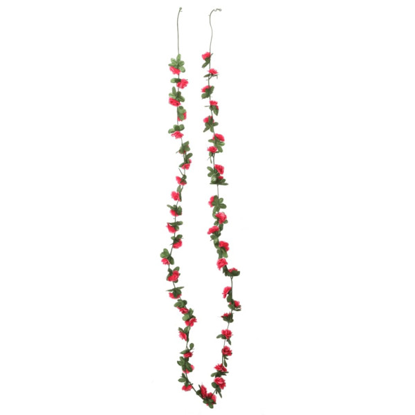 Grinaldas de flores de Natal 6 pcs 250 cm vermelho M 3