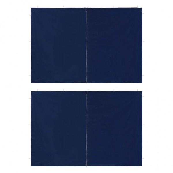 Pared lateral carpa fiesta con cremallera PE 2 unidades azul D