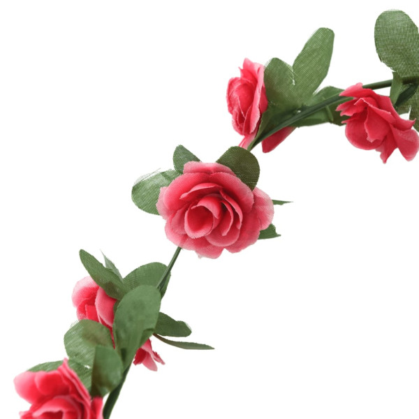 Guirnaldas de flores artificiales 6 uds rojo y rosa 250 cm M 5