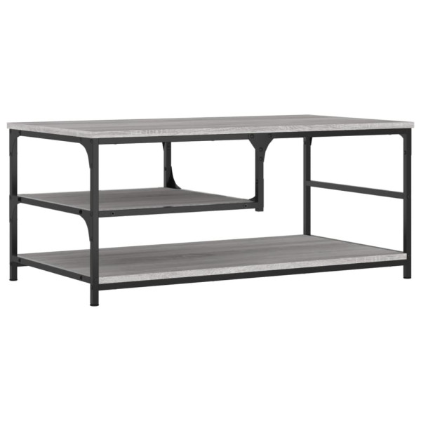 Mesa de centro madera contrachapada gris Sonoma 90x49x40 cm M 2