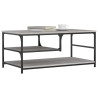 Mesa de centro madera contrachapada gris Sonoma 90x49x40 cm 3
