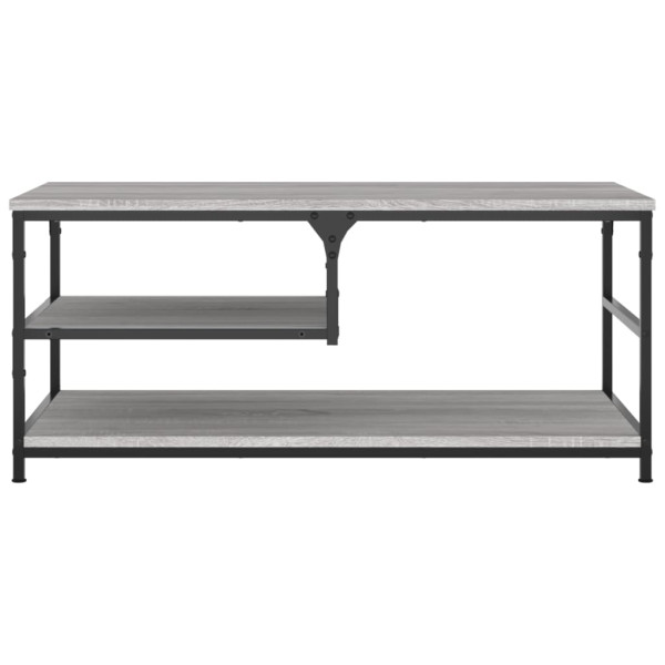 Mesa de centro madera contrachapada gris Sonoma 90x49x40 cm M 4