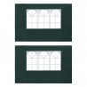 Parede lateral com janela p/ tenda de festas 2 pcs PE verde 1
