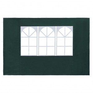 Parede lateral com janela p/ tenda de festas 2 pcs PE verde H