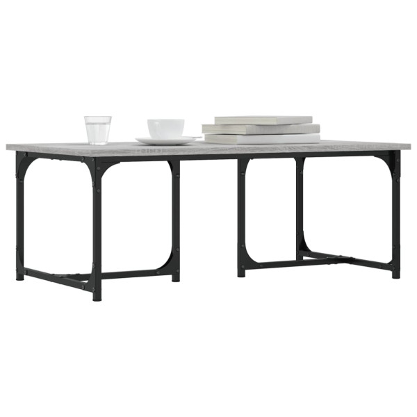 Mesa de centro madera contrachapada gris Sonoma 90x50x35 cm M 3