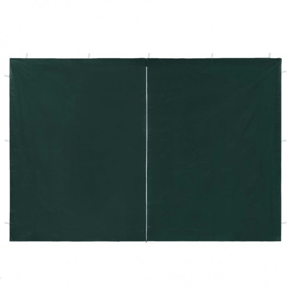 Paredes laterales carpa fiesta 2 unidades cremallera PE verde M 2