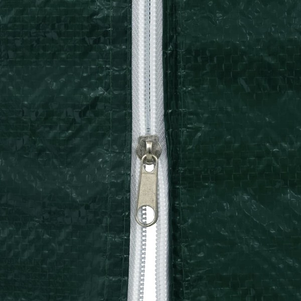 Parede lateral com fecho p/ tenda de festas 2 pcs PE verde M 3