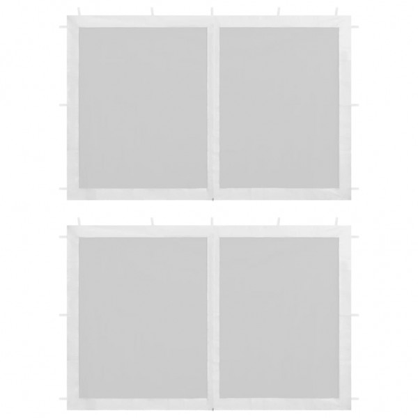 Pared lateral de carpa de fiesta 2 uds malla blanco y negra D