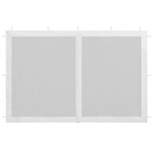 Parede lateral p/ tenda de festas malha branco e preto H