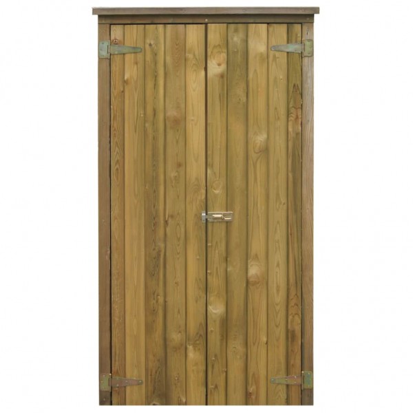 Caseta herramientas de jardín madera de pino 85x48x177 cm M 4