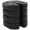 Pesos para gazebo em cimento 4 pcs 220x50 mm preto 1