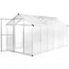 Invernadero de aluminio 362x190x195 cm 13.41 m³ 1