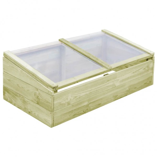 Invernadero de madera de pino impregnada 100x50x35 cm D
