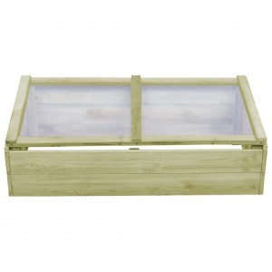 Invernadero de madera de pino impregnada 100x50x35 cm H