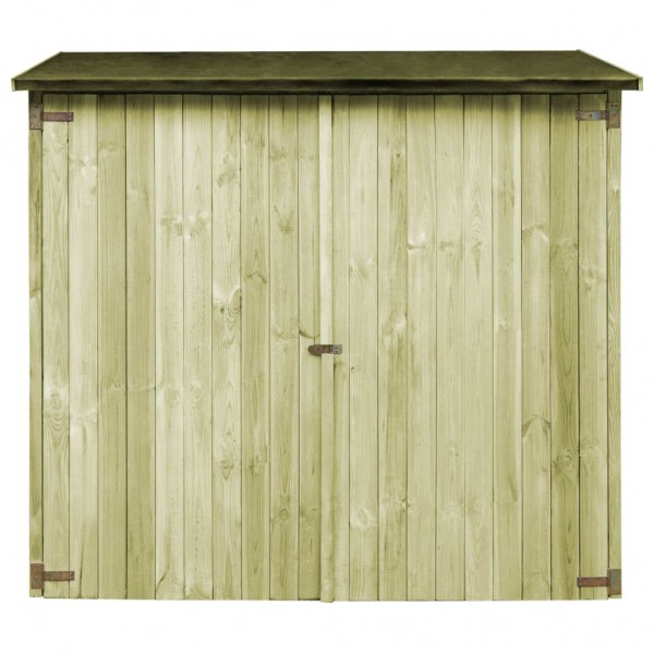 Caseta de herramientas de jardín madera de pino 182x76x175 cm M 4