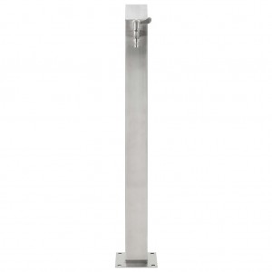 Columna de agua de jardín acero inoxidable cuadrada 95 cm H