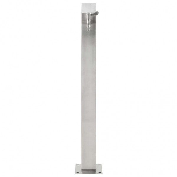 Columna de agua de jardín acero inoxidable cuadrada 95 cm M 2