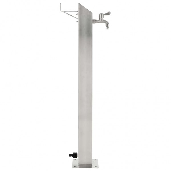 Columna de agua de jardín acero inoxidable cuadrada 95 cm M 3