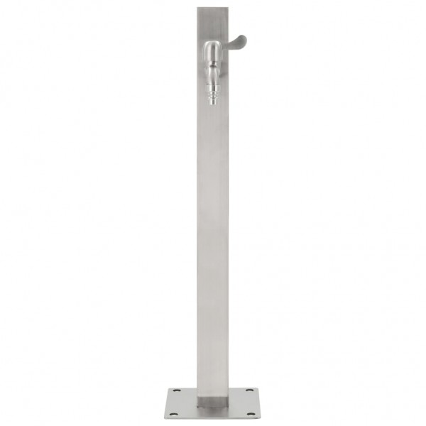 Columna de agua de jardín acero inoxidable cuadrada 65 cm M 4