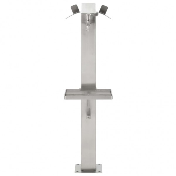 Columna de agua de jardín acero inoxidable cuadrada 95 cm M 3