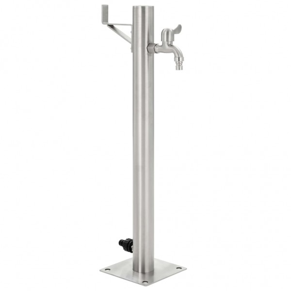 Columna de agua de jardín acero inoxidable redonda 65 cm D