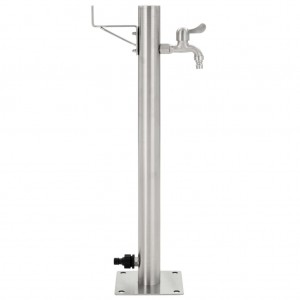 Columna de agua de jardín acero inoxidable redonda 65 cm H
