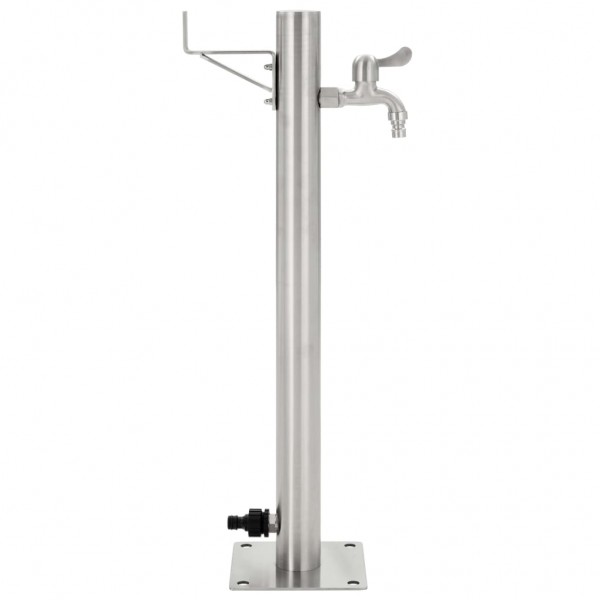 Columna de agua de jardín acero inoxidable redonda 65 cm M 2