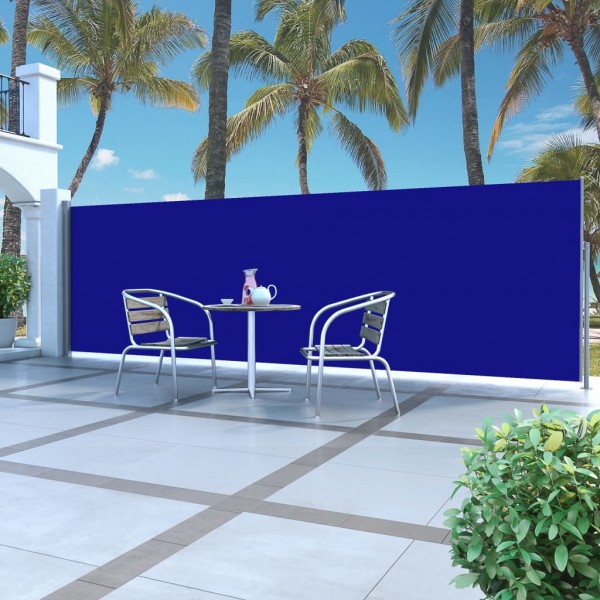 Toldo lateral retráctil 160x500 cm azul D