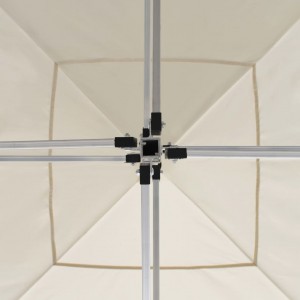 Carpa plegable profesional con paredes aluminio crema 3x3 m H