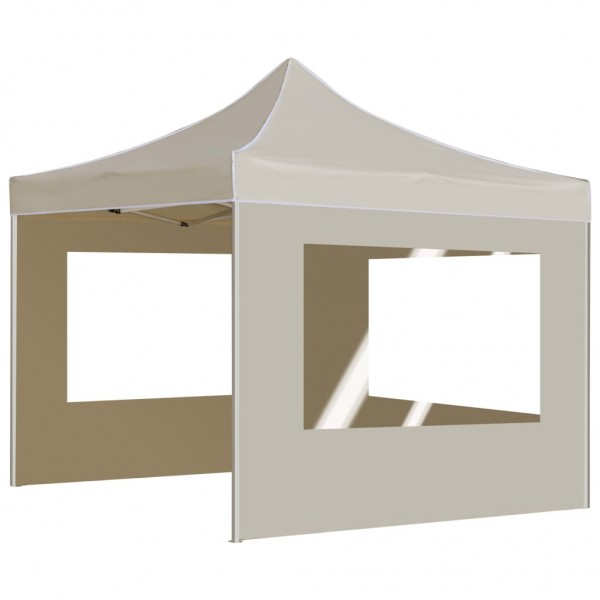 Carpa plegable profesional con paredes aluminio crema 3x3 m M 4