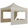 Carpa plegable profesional con paredes aluminio crema 3x3 m 4