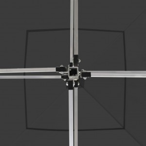 Carpa plegable profesional con paredes aluminio antracita 3x3 m H