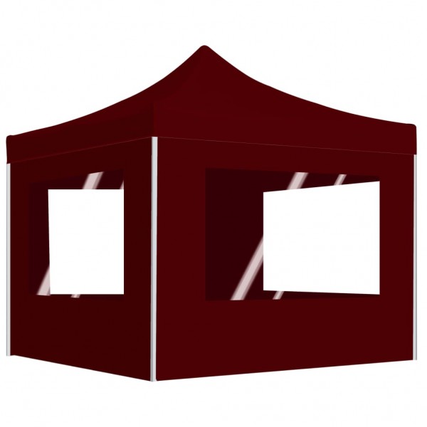 Carpa plegable profesional y paredes aluminio rojo tinto 3x3m D
