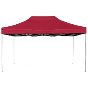 Carpa plegable profesional de aluminio rojo vino tinto 4.5x3m H