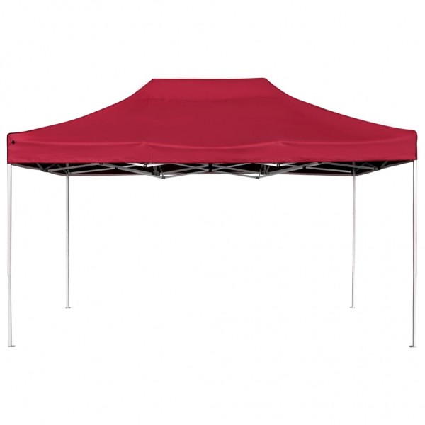 Carpa plegable profesional de aluminio rojo vino tinto 4.5x3m M 2