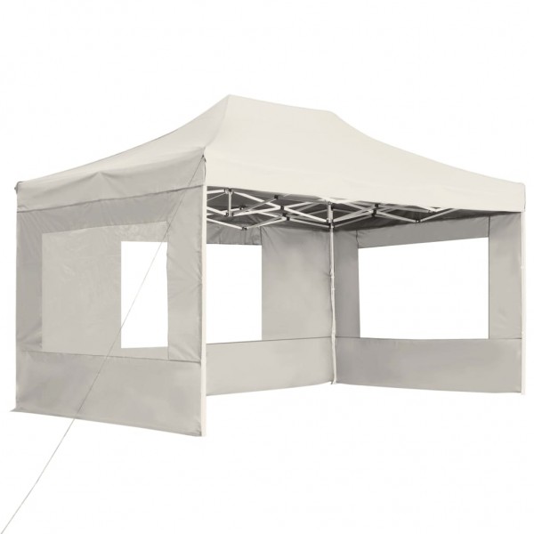 Carpa plegable profesional con paredes aluminio crema 4.5x3 m M 2