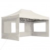 Carpa plegable profesional con paredes aluminio crema 4.5x3 m 2