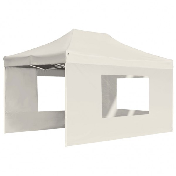 Carpa plegable profesional con paredes aluminio crema 4.5x3 m M 3