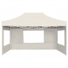 Carpa plegable profesional con paredes aluminio crema 4.5x3 m 4