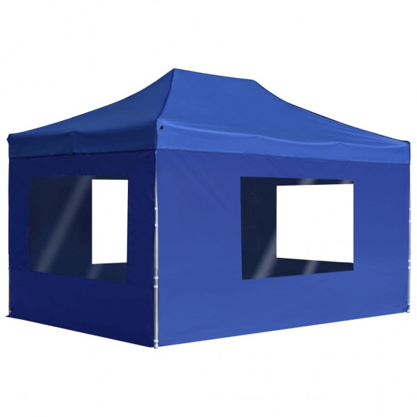 Carpa plegable profesional con paredes aluminio azul 4.5x3 m D