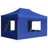 Carpa plegable profesional con paredes aluminio azul 4.5x3 m 1