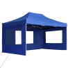 Carpa plegable profesional con paredes aluminio azul 4.5x3 m 2