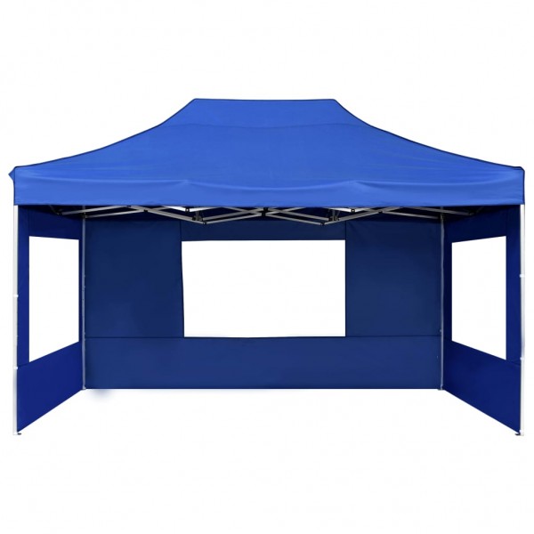 Carpa plegable profesional con paredes aluminio azul 4.5x3 m M 4
